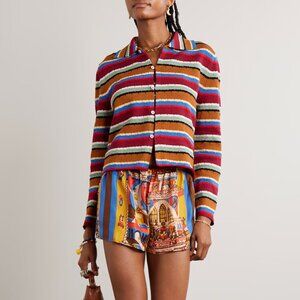 BODE Starkey Striped Cotton Cardigan XS